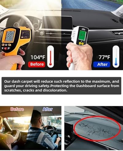 SKYLOTEC Dash Cover Mat for 2019-2025 Chevy Silverado 2019-2023 GMC Sierra - Image 6