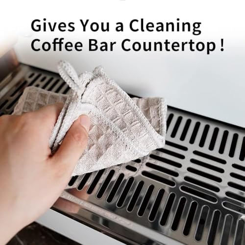 watchget 4 Pack Microfiber Espresso Barista Cleaning Towels, Dark Grey - Image 5