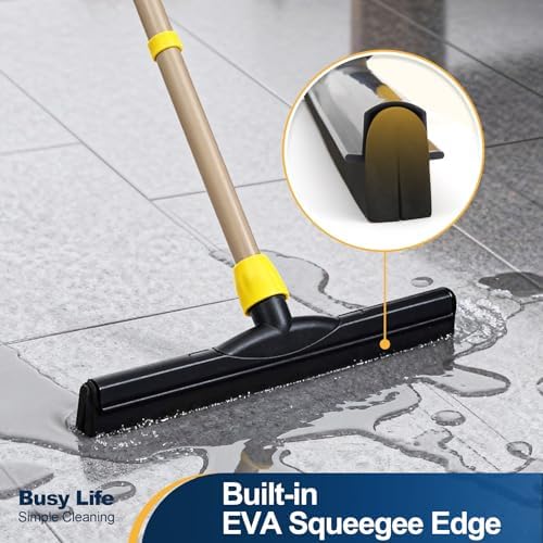 Yocada Floor Squeegee Scrubber Adjustable Telescopic Pole Heavy Duty 54.3" - Image 2