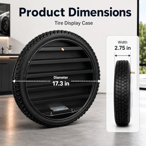 Tire-Shaped Display Case for 1/64 Scale Cars, Acrylic Dust Cover & - Image 3