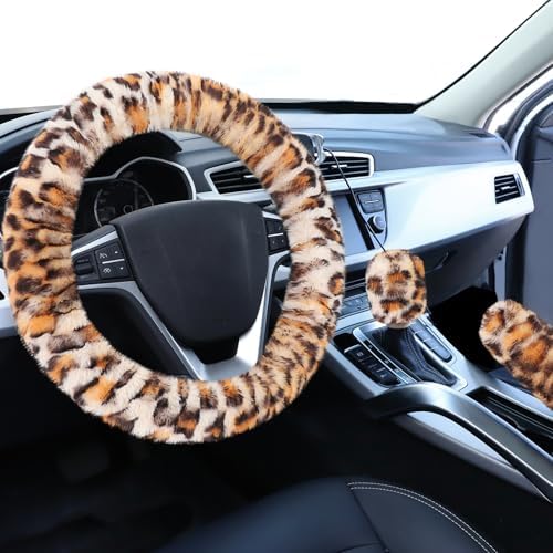 Accmor Fluffy Car Steering Wheel Cover, Universal Fuzzy Wheel Cover 14 1/2-15 & by Accmor