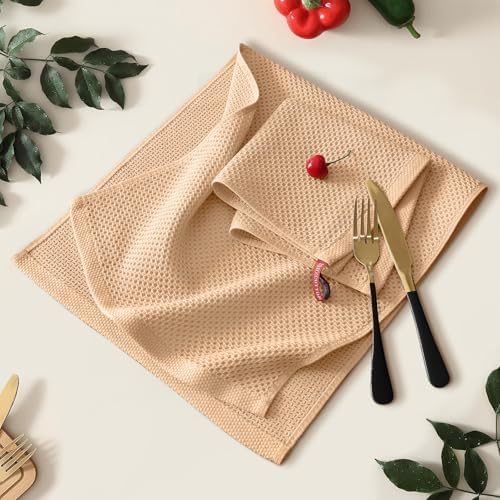 Kitinjoy 100% Cotton Waffle 4-Pack Kitchen Towels - Image 2