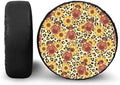 Thanksgiving Leopard Turkey Spare Tire Cover PU Leather, Wheel Protection Tire by YGFLPPV