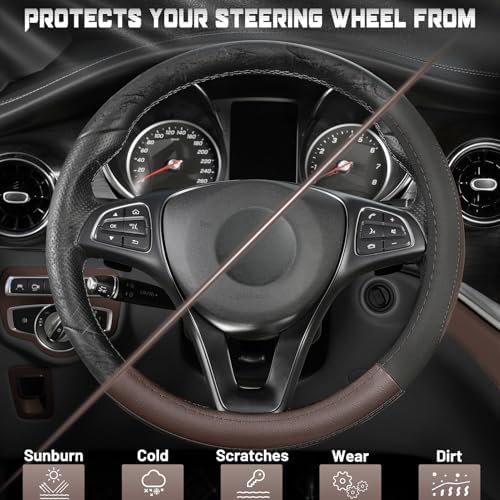 SEG Direct Steering Wheel Cover 14.5-15 inch Car Auto Interior Accessories - Image 4