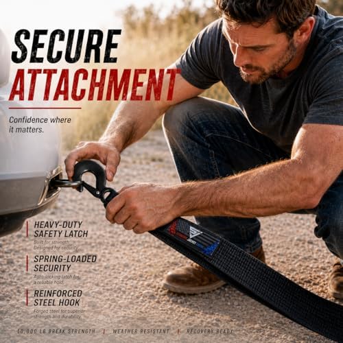 Heavy Duty 2-in x 20-ft Tow Strap - Image 6