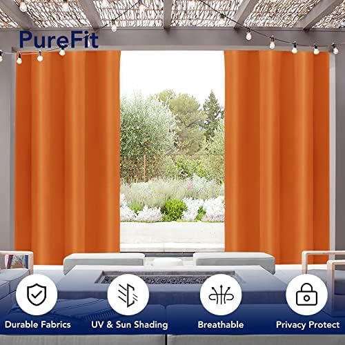 PureFit Outdoor Curtains for Patio Waterproof Weatherproof Outside Curtains - Image 3
