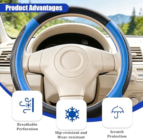 Car Steering Wheel Cover, 14.5-15" - Image 2