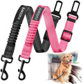 2 Pack Dog Seat Belt Adjustable Dog Car Seatbelts by PUEENOD