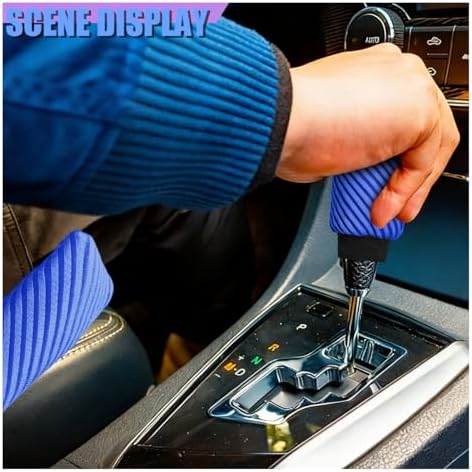 Craedli 2PCS Car Gear Shift Knob Cover & Handbrake Cover, Comfortable Anti-Slip - Image 6