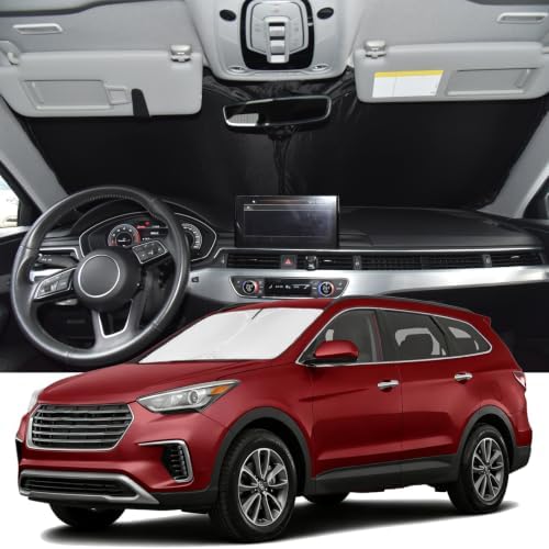 Windshield Sunshade for Hyundai Santa Fe 2013-2018 Sun Shade by ZOIBVCARSUNSHADE