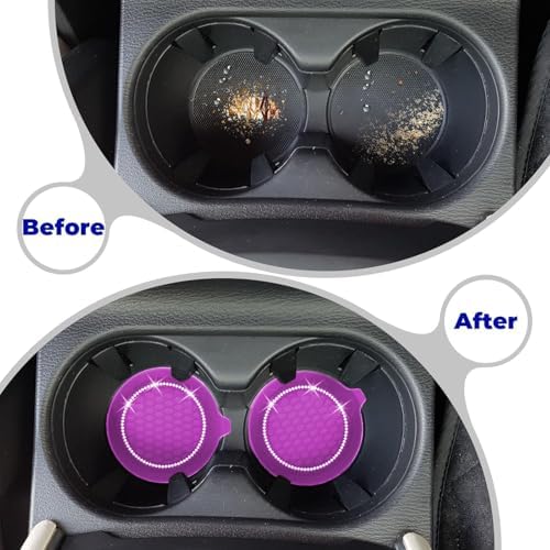 2 PCS Car Cup Coasters, Bling Cup Holder Coaster - Image 5