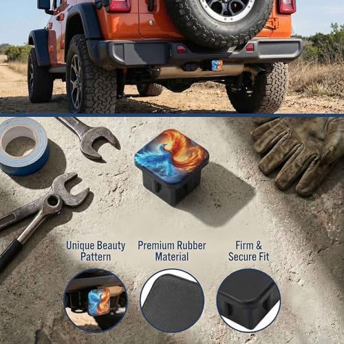 Phoenix Rising Tow Hitch Covers Heavy Duty Rubber Trailer Hitch Cover 2" - Image 3