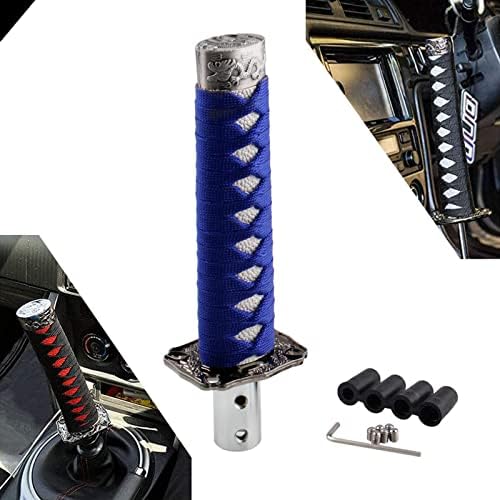 RYANSTAR Katana Shift Knob Samurai Sword Design 4 Adapters Blue White by RYANSTARRACING