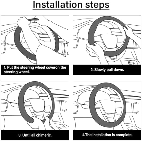 Car Steering Wheel Cover for Women Men, Non-Slip Breathable Cute Steering Wheel - Image 6