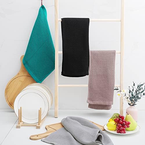 Homaxy 100% Cotton Waffle Weave Kitchen Dish Towels 8-Pack - Image 6