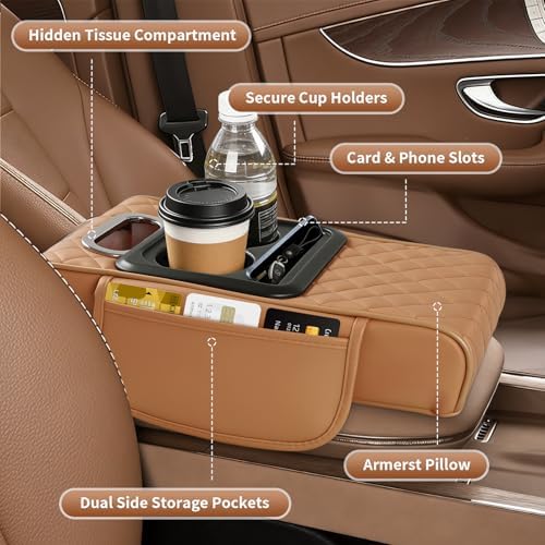 5-in-1 Car Armrest Cushion, Universal Arm Box Pad Cover - Image 2