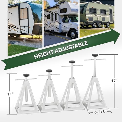 RVGUARD RV Stack Jacks 4 Pack, 6000 Lbs Aluminum Stabilizer Jacks - Image 3