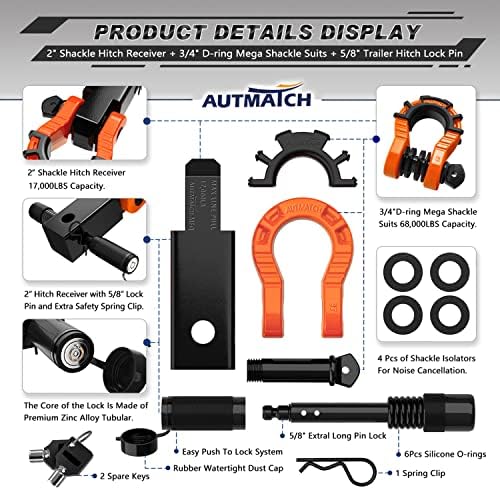 AUTMATCH Hitch Tightener Anti-Rattle Clamp - Image 4