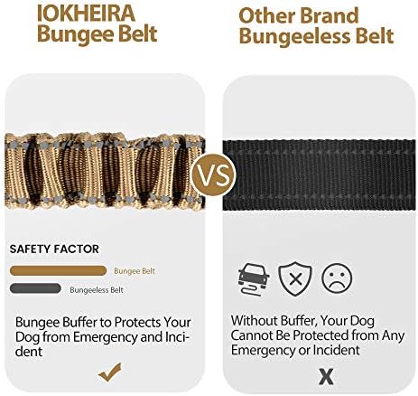 IOKHEIRA Dog Seatbelt, Universal Reflective Bungee Dog Car Harness - Image 5