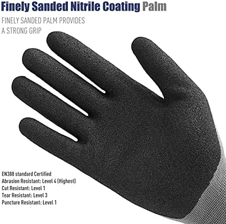 HANDLANDY 6 Pairs Safety Work Gloves - Image 4