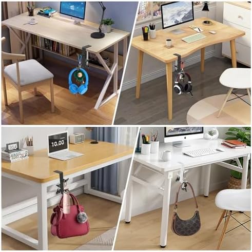 Desktop Hook Under-Table Handbag Hanger Wallet Hook Simple - Image 7