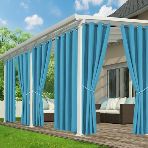 Patio Curtains Outdoor Waterproof, Privacy Drapes by RichSets