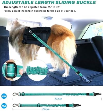 AUBELL Dog Seat Belt for Car, 2 Pack Set 3-in-1 Dog Car Harness - Image 6