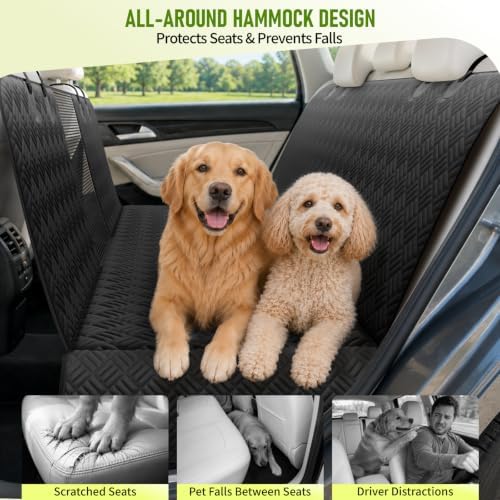 Dog Car Seat Cover for Back Seat, Waterproof Dog Hammock - Image 3