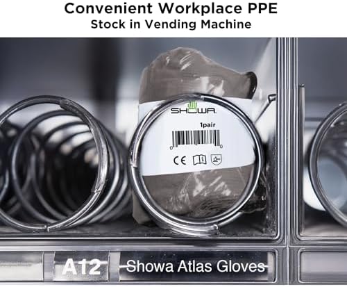 SHOWA Atlas 300 Original 1994 Crinkle Grip Work Gloves, - Image 4