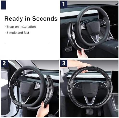 Steering Wheel Cover for Tesla Model Y 2025- Present/Model 3 Highland - Image 6