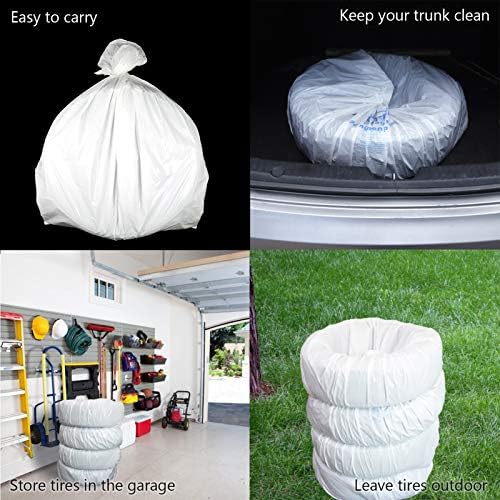 WHEEL CONNECT Tire Storage Bags. Made of Polyethylene LDPE Plastic, Large - Image 5