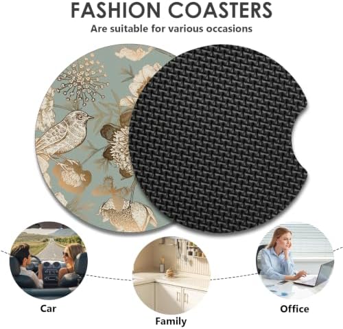 2 Pack Car Coasters，2.75-inch Neoprene Non-Slip Cup Holder Coasters - Image 7