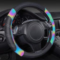 CAR PASS Line Rider Microfiber Leather Sporty 14.5-15 inch Steering Wheel Cover by CARPASS