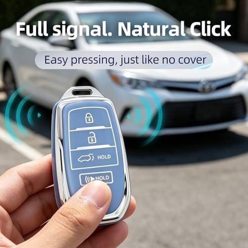 for Toyota Key Fob Cover with Keychain, Soft TPU Key Fob Holder, Fit - Image 4