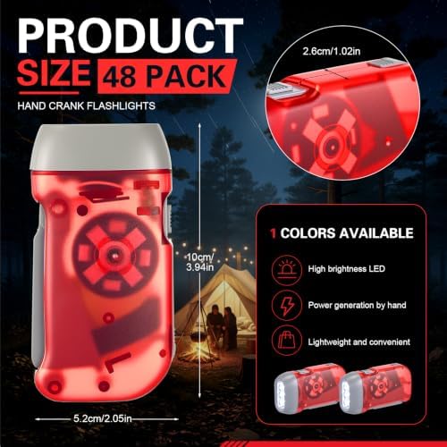 Leelosp 48 Hand Crank Flashlights - Image 2