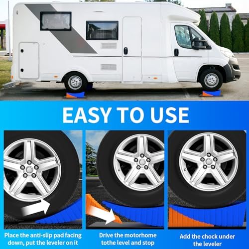 BEBOBLY Camper Leveler, 2 Pack RV Leveling Blocks, Camper Wheel Chocks Up to 35 - Image 4