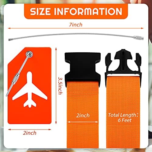 Weewooday 8 Pcs Luggage Straps Suitcase Tags Set - Image 2