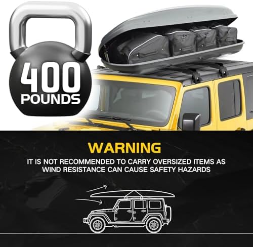 3 Crossbars 400 lbs Heavy Duty Roof Rack Crossbars - Image 4