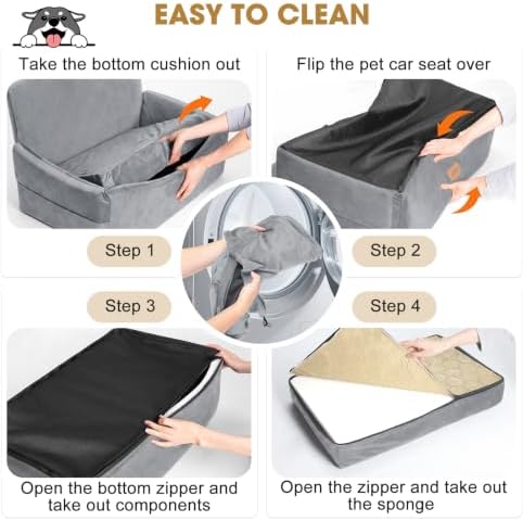 JOEJOY Dog Car Seat for Large Medium Sized Dogs Under 55 lbs, Dog Booster Seat - Image 5