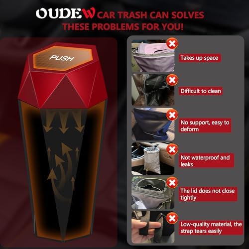 Car Trash Can with Lid, 15 Trash Bags, 1 Pack - Image 4