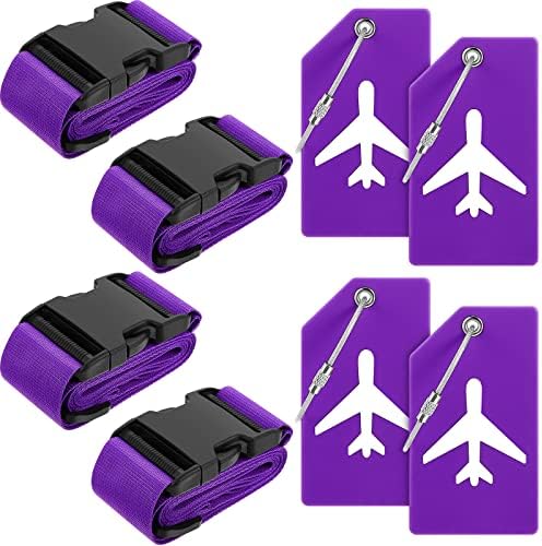 Weewooday 8 Pcs Luggage Straps Suitcase Tags Set by Weewooday