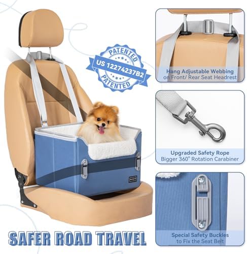 PETSFIT Dog Car Seats for Small Dogs–Patented Safety Buckles–Safety - Image 3
