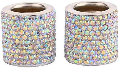 2PCS Car Headrest Collars Decor Rings Bling Bling Interior Decoration Head Rest by idain