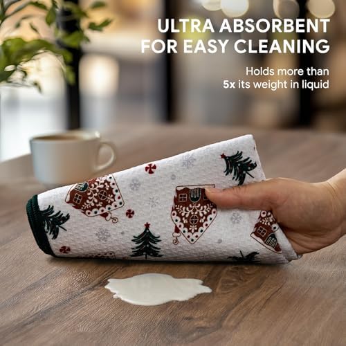 RECYCO Christmas Waffle Kitchen Towel Set of 2 - Image 3