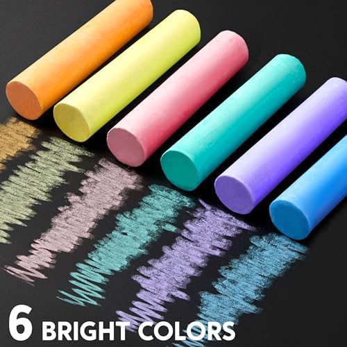 JOYIN 24 PCS Washable Sidewalk Chalks Set Non-Toxic Jumbo Chalk - Image 4