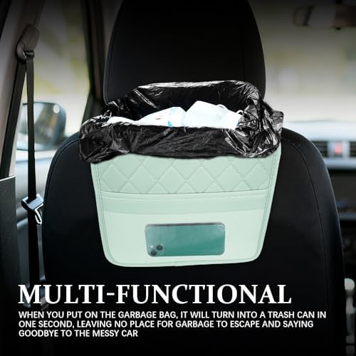 Car Seat Back Organizer, Leather Backseat Hanging Storage Bag, Car Large - Image 3