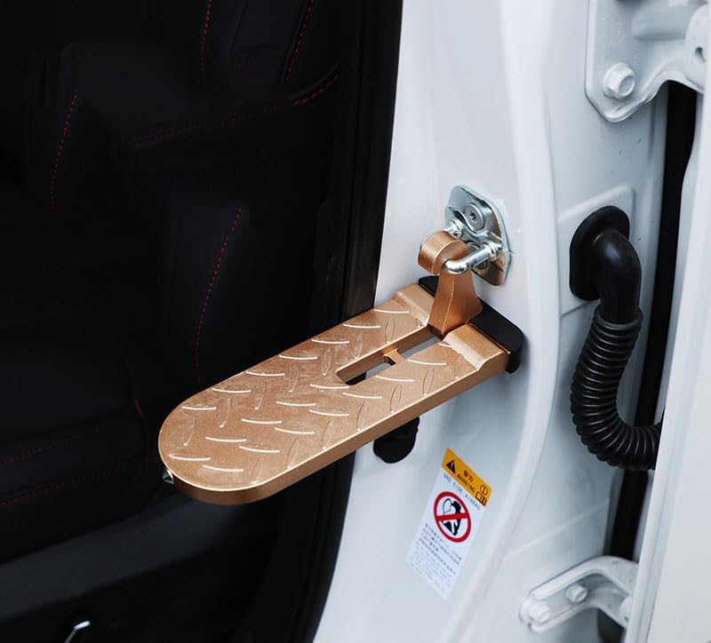 Car Door Step with Glass Breaker Safety Hammer & Roof Rack Access, Foldable - Image 3