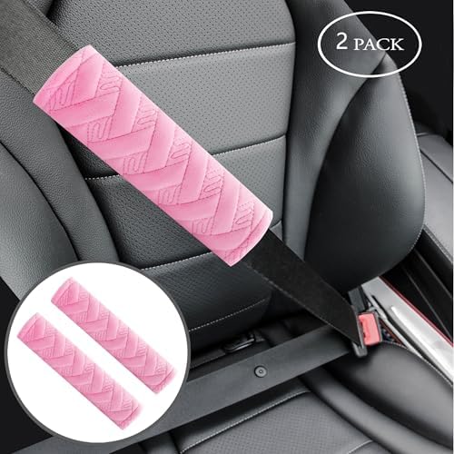Amooca 2-Pack Braid Pattern Seat Belt Covers Shoulder Pads - Image 6