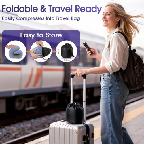 CloudBliss Travel Pillow for Airplanes, Memory Foam Neck Pillow Set - Image 3