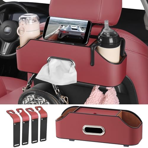 Car Seat Back Cup Holder, 4-in-1 Multifunctional Backseat Organizer by Sancaral